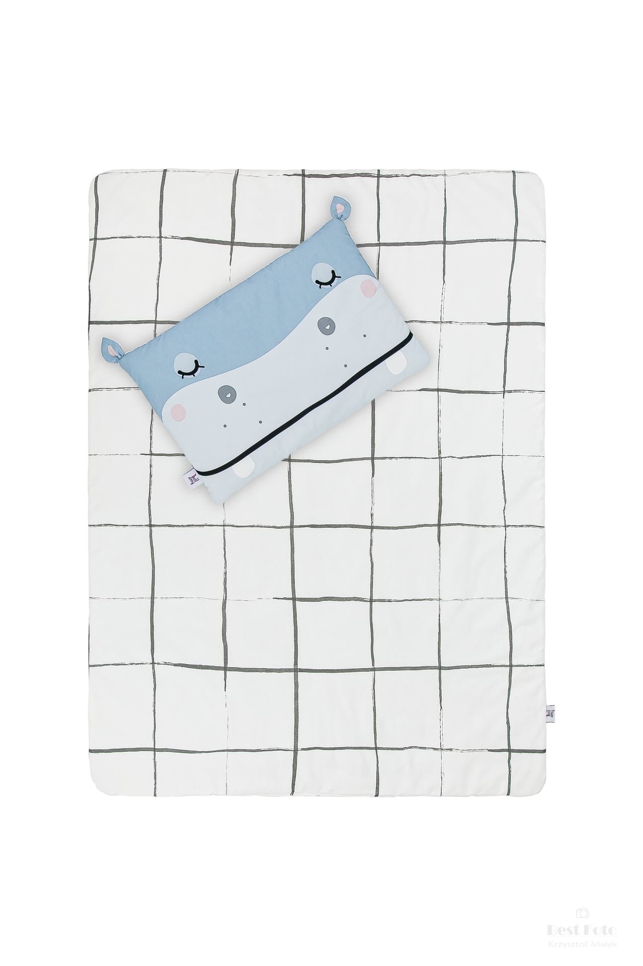 Bettdecke mit Kissen 100x135 Hippo