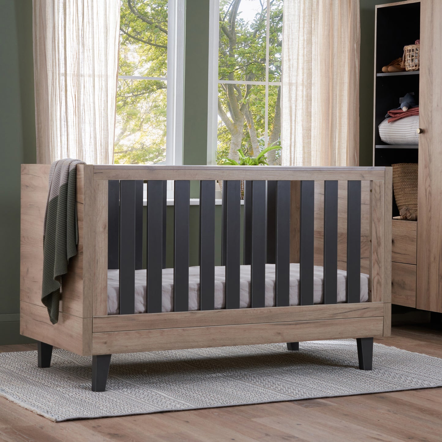 Babybett Como Eiche