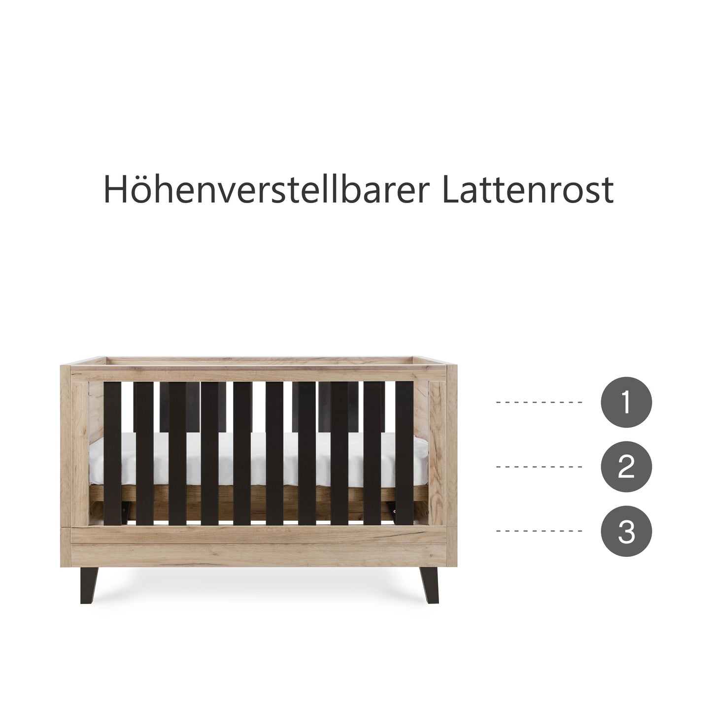 Babybett Como Eiche
