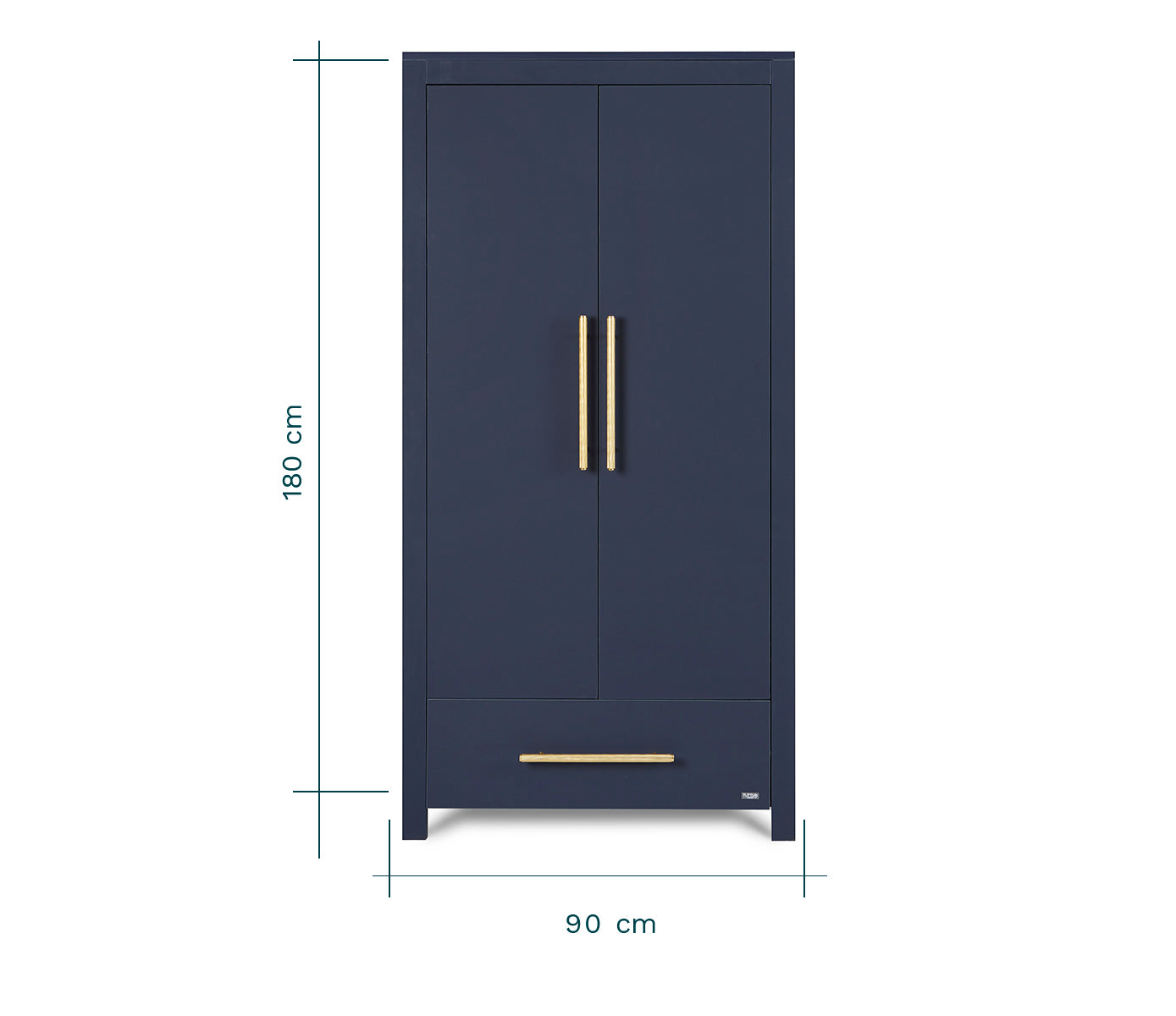 Kleiderschrank blau mit Schublade Tivoli Maße