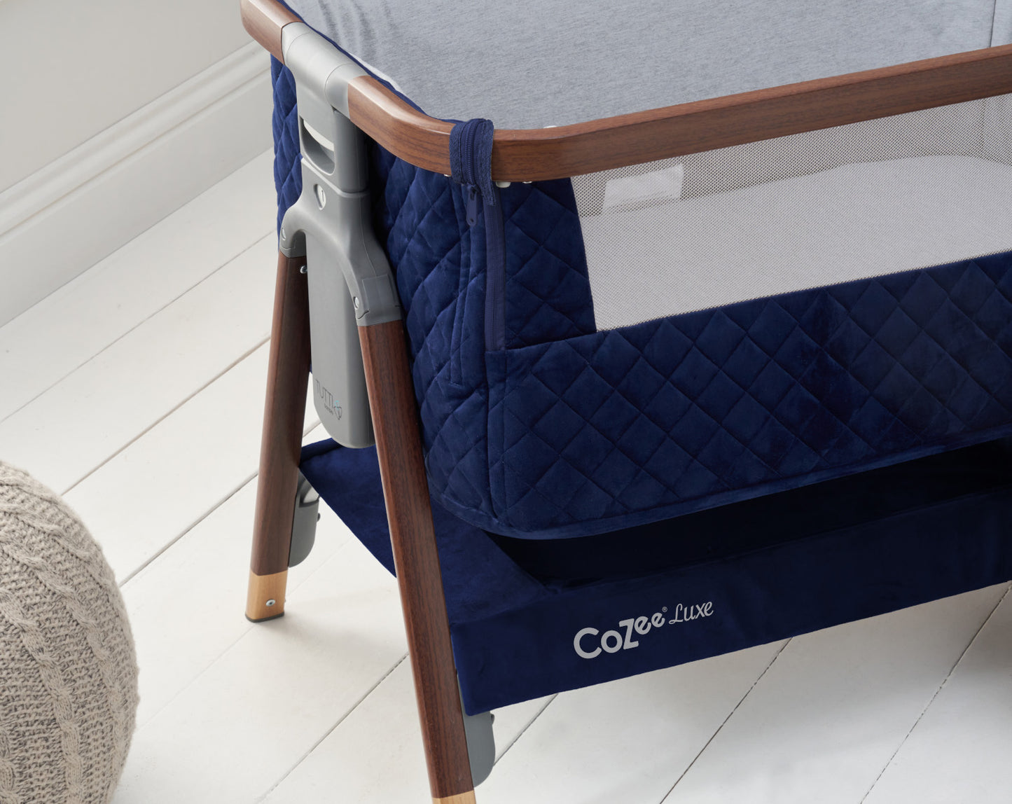 CoZee Luxe Beistellbett Marineblau