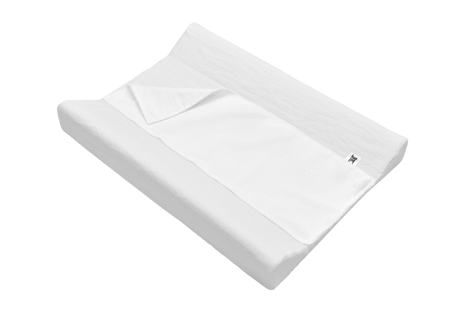 Wickelauflage mit Bezug und Handtuch Weiß