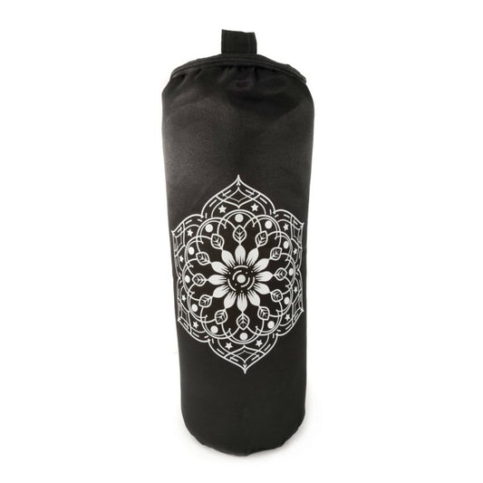 Yoga Bolster mit Mandala Muster Schwarz