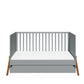 Babybett grau Lotta zum Bettsofa umgebaut