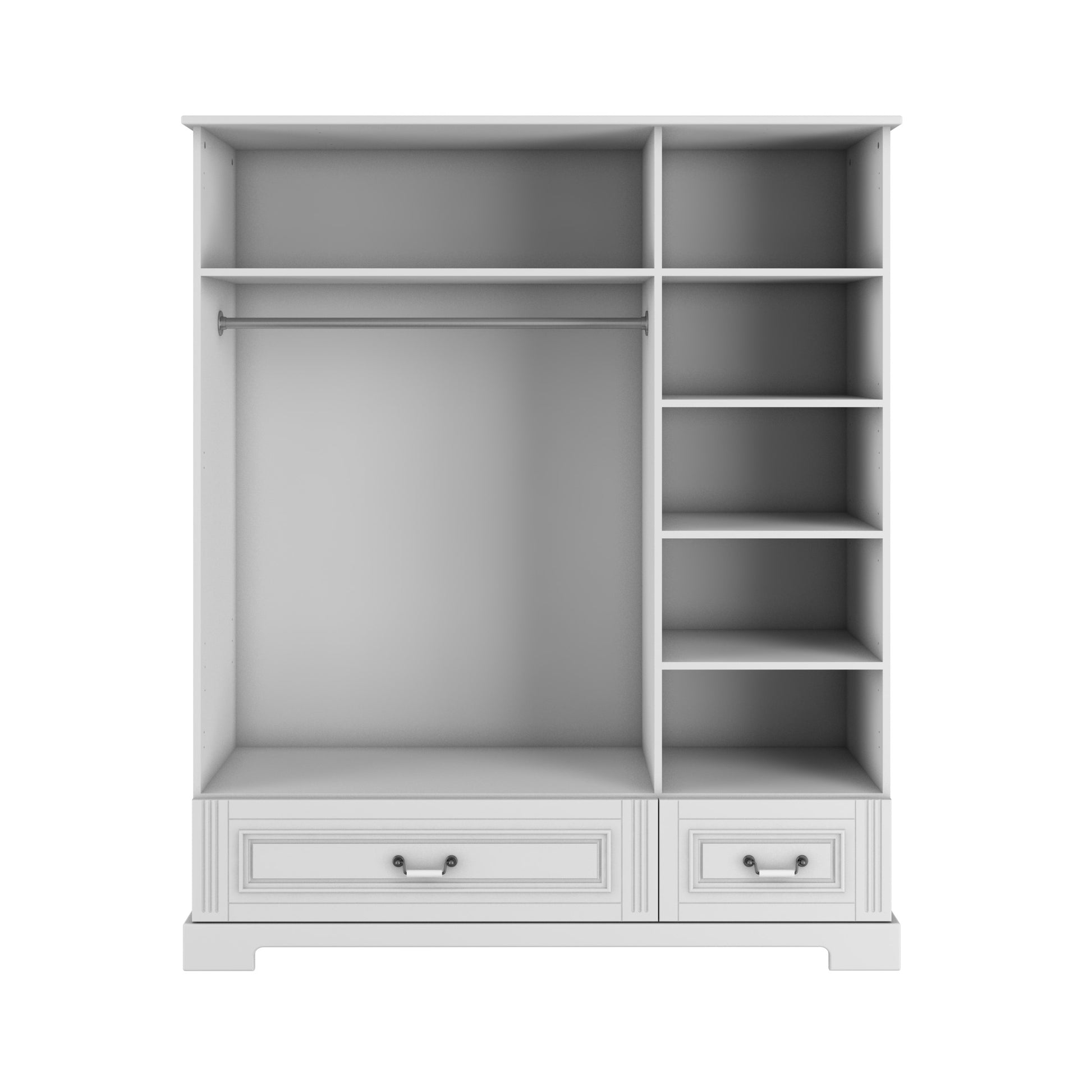Kleiderschrank Ines PLUs Weiß offen