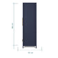 Kleiderschrank blau mit Schublade Tivoli Maße von der Seite