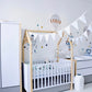 Baby - und Kinderzimmer Set Pinette: Schrank, Kommode, Babybett