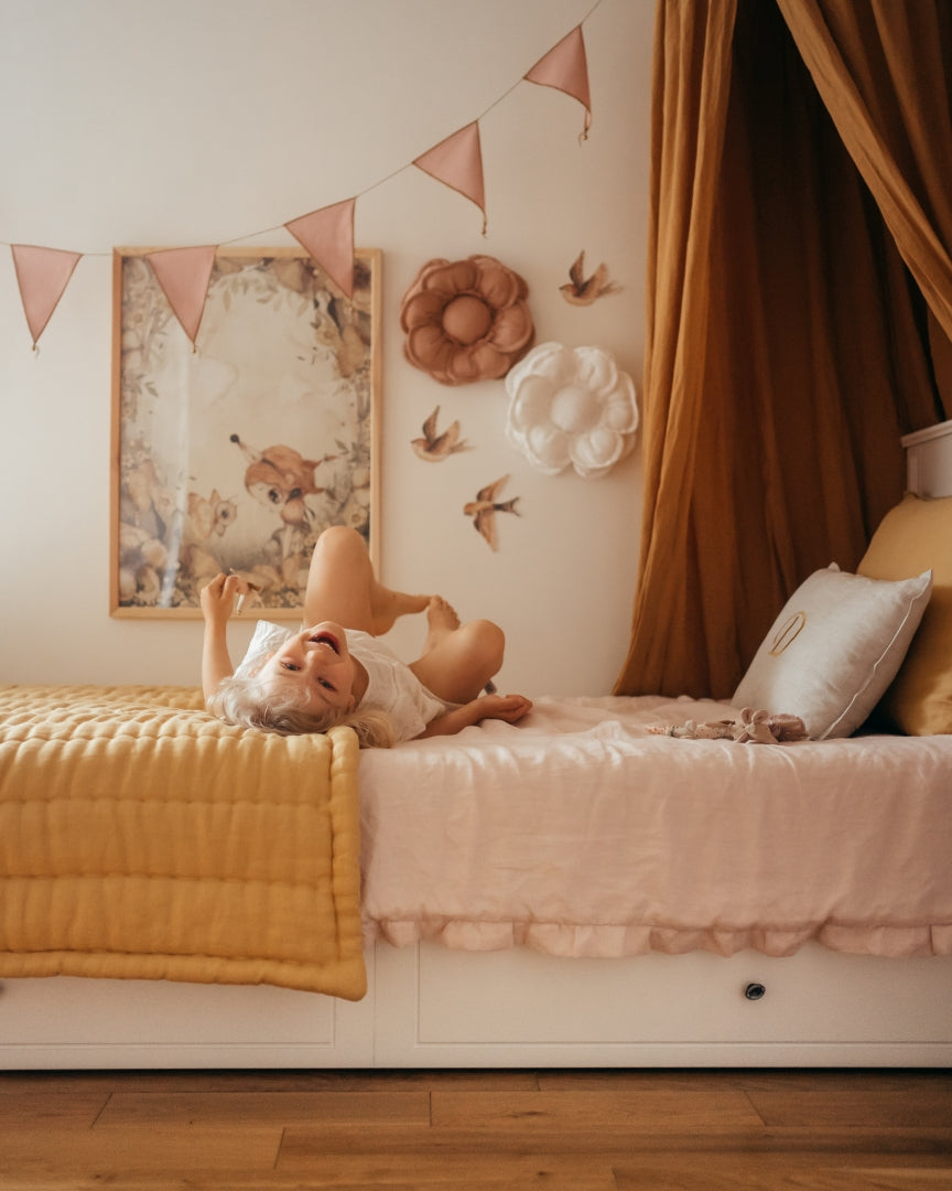 Kinderbett mit Bettkasten im Landhausstill weiß Ines