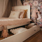 Kinderbett mit Bettkasten im Landhausstill weiß Ines